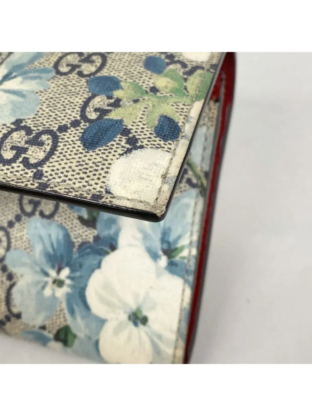 Gucci Wallet GG Blooms Navy Gold